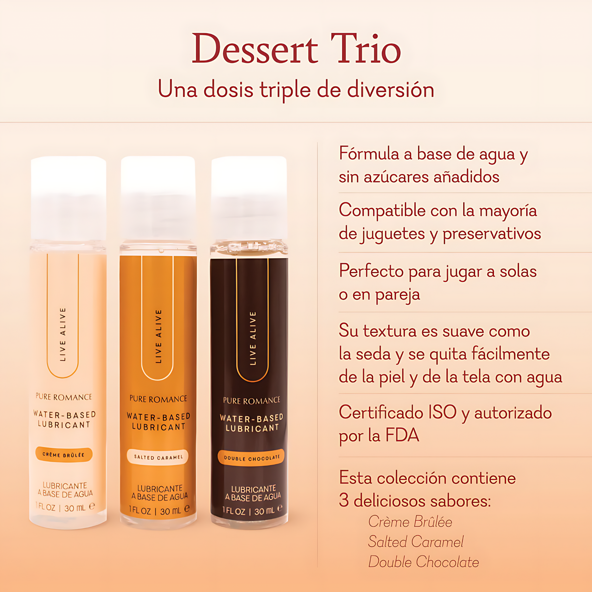 Set de Lubricantes Dessert Trio (14) - OUTLET (FS) - Fiestas by Nana, LLC