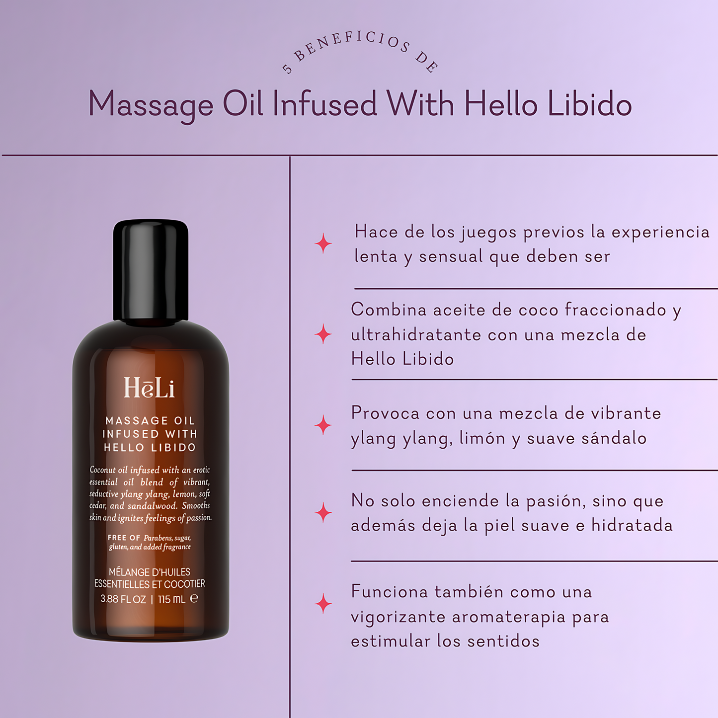 HēLi Massage Oil Infused With Hello Libido (57) - Fiestas by Nana, LLC