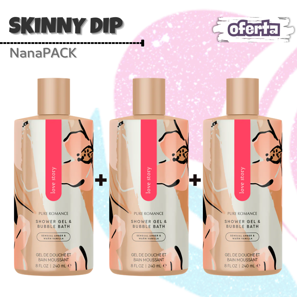 Con Skinny Dip, tu baño o ducha se convertirá en un ritual de cuidado personal que dejará tu piel hidratada, perfumada y renovada, dándote el mimo que mereces.