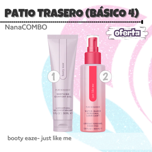 NanaCombo Patio Trasero: Gel relajante y lubricante a base de agua para comodidad y confianza en tus momentos íntimos.