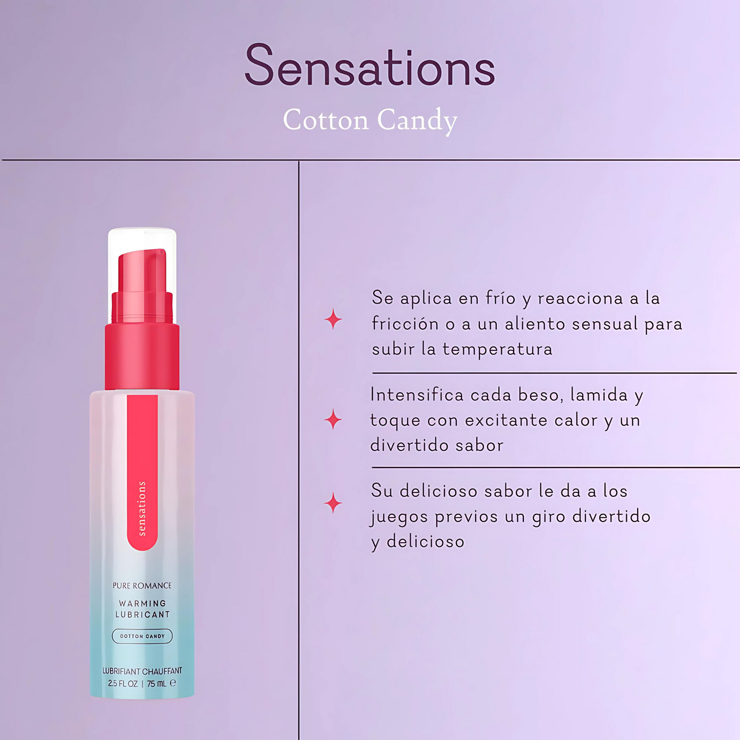 Con Sensations, cada caricia se vuelve más intensa y sabrosa, creando una experiencia sensorial que elevará la temperatura y el placer.