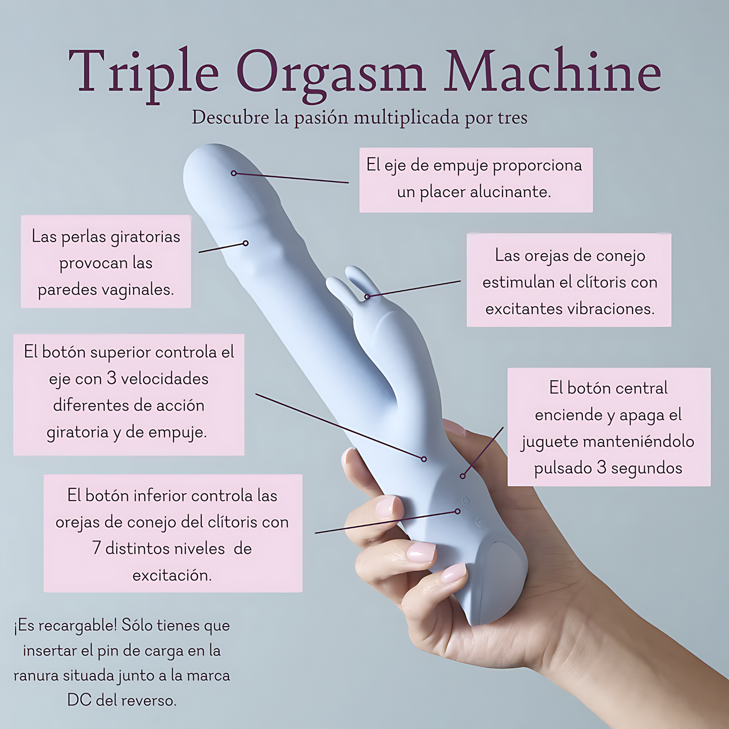 Triple Orgasm Machine (TOM) (73) - FREE SHIPPING - Fiestas by Nana, LLC