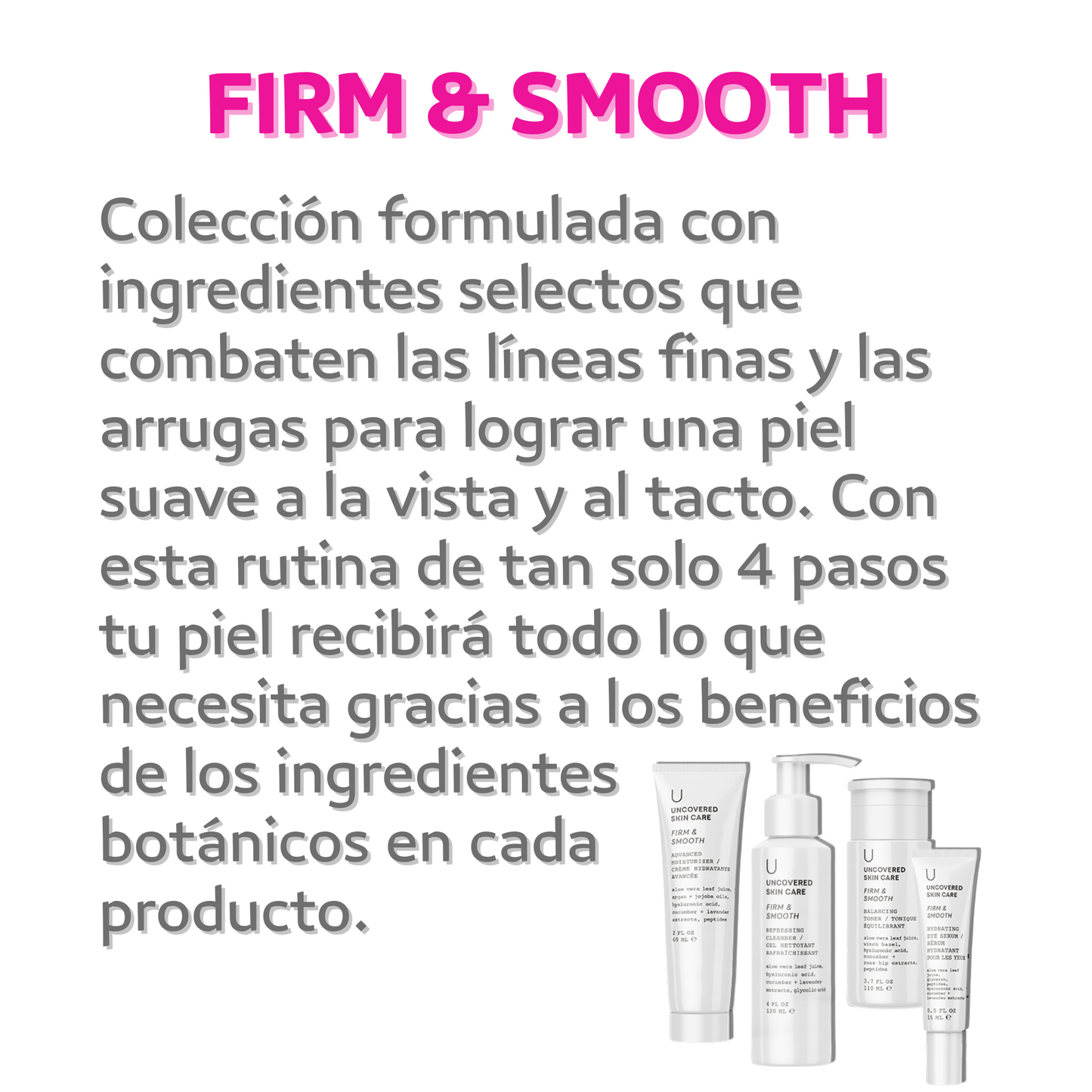 Uncovered Skin Care Set Firm & Smooth (61) - OUTLET - Fiestas by Nana, LLC