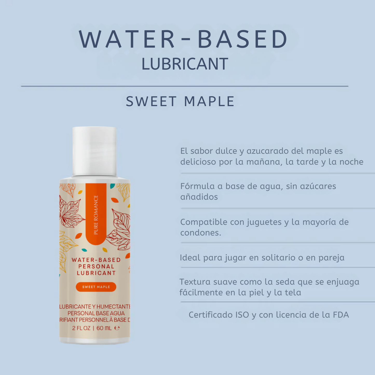 Water-Based Personal Lubricant (Sweet Maple)